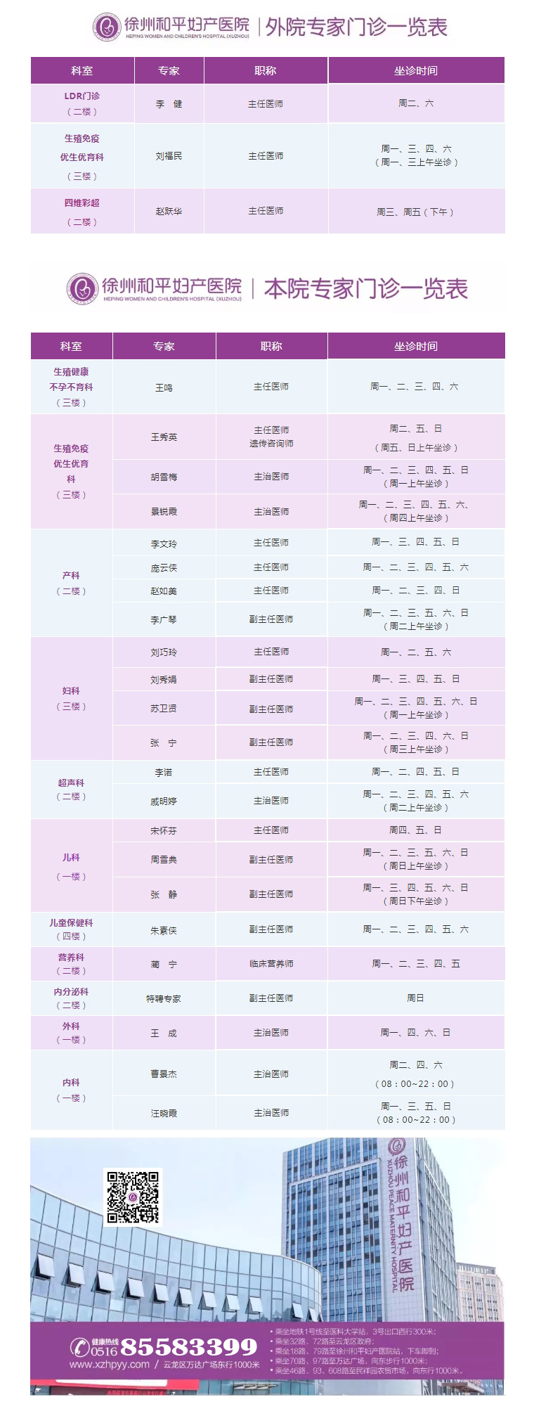 和平妇产医院2021年12月6日—12月12日专家坐诊时间表(图2) 和平妇产医院2021年12月6日—12月12日专家坐诊时间表(图2)